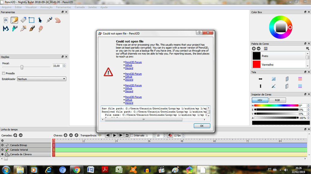 HELP!! I want to draw but my error program! - Bug Reports - Pencil2D ...