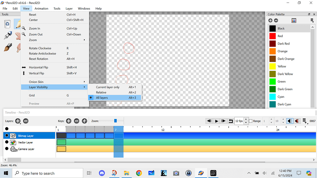 First layer not visible after 6 layers - Bug Reports - Pencil2D Community