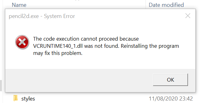 Vcruntime140 1 Dll Msvcp140 Dll Missing Help Bug Reports Pencil2d Community