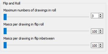 Pencil2D flip-and-roll default settings