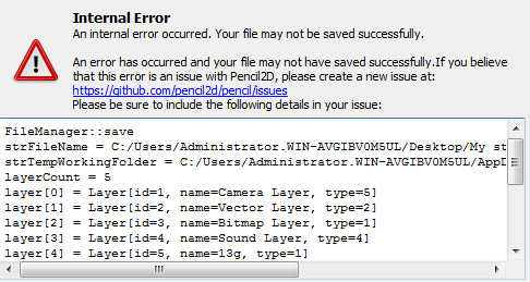 I Can't save HELP - Bug Reports - Pencil2D Community